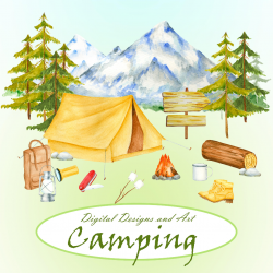 Camping clipart