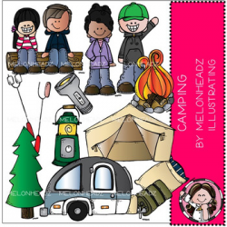 Camping clip art - COMBO PACK - by Melonheadz by Melonheadz | TpT
