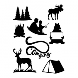 Camping clipart silhouette, Picture #287337 camping clipart silhouette