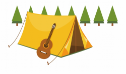 Camping Summer Camp Tent Illustration - Free Powerpoint Templates ...