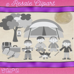 Camping Layered psd template - $4.00 : Resale Clipart, Clipart ...