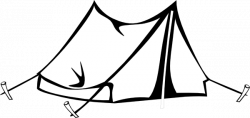 Black and white camping clipart - Clip Art Library