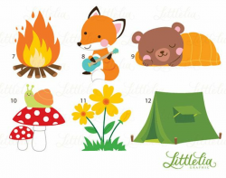 Woodland animal summer camp - camping forrest animal - 17026 | ideas ...