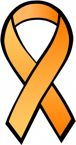 Ribbon,satin,orange - Ovarian Cancer Ribbon Clipart - Full ...