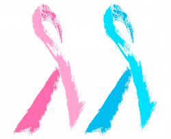Cancer Ribbon Pink Blue Ribbon Grunge | GeekChicPro
