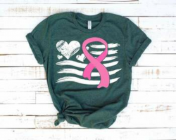 Pink Ribbon American Flag USA baseball Flag svg Grunge Awareness Softball  1515s