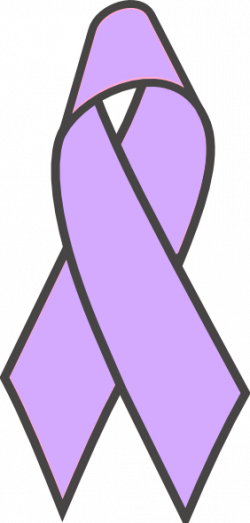 Lavender Cancer Ribbon - Clip Art Library