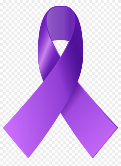 Purple Awareness Ribbon Png Clip Art - Purple Cancer Ribbon ...