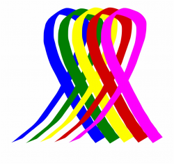 Cancer Ribbon Rainbow, Transparent Png Download For Free ...