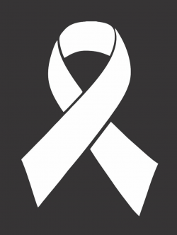 Barking Sand Designs White Lung Cancer Ribbon Awareness - Die Cut Vinyl  Window Decal/Sticker for Car/Truck