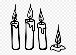 Fire Light Clipart - Candle Clipart Black And White - Png ...
