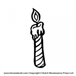 Birthday black and white birthday candle clipart - WikiClipArt