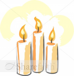 Trinity of Orange Candles | Trinity Clipart