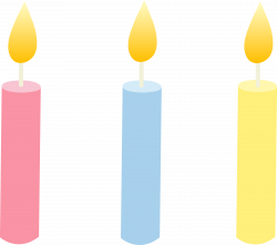 Three Pastel Colored Birthday Candles - Free Clip Art - Clip ...