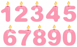 Birthday Number Candles Clipart