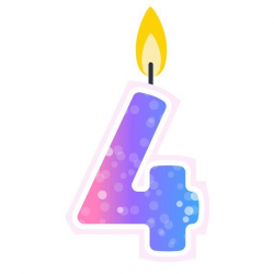BIRTHDAY CANDLE CLIPART - Printable Unicorn Rainbow number ...