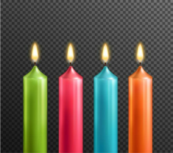 Candles On Transparent Background Realistic Set - Download ...
