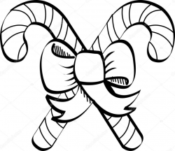 Free Candy Cane Clipart Black And White, Download Free Clip ...