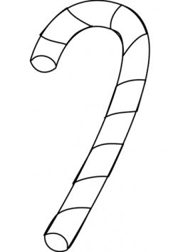Simple Candy Cane coloring page | Free Printable Coloring Pages