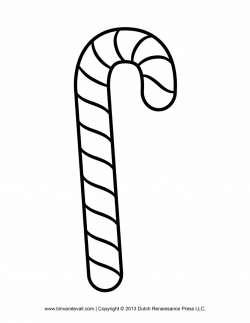 Candy Cane Template | Candy cane coloring page, Candy cane ...