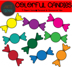 FREE Colorful Candy Clipart | Holiday or Seasonal | Halloween Clipart