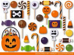 Halloween Candy Clipart, Candies Clipart, Trick or Treat Clipart ...