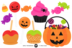 Halloween Candy Clipart By Emily Peterson Studio | TheHungryJPEG.com