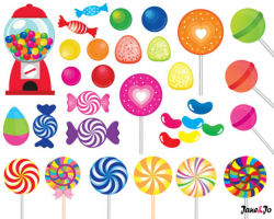 52 Candy clipart,candy clip art,printable,lollipop clipart,rainbow ...