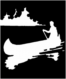 Vintage Canoe Silhouette Image | Silhouette clip art ...