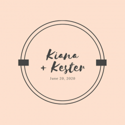Peach Circle Wedding Logo - Templates by Canva