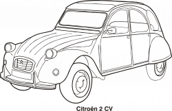 Clipart - Citroen 2 CV, year 1960