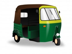 Auto rickshaw Car India Taxi free commercial clipart - Auto Rickshaw ...