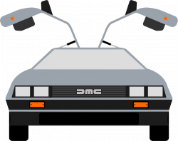 Back to the future car clipart black and white stock - RR collections