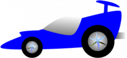 Blue Race Car Clipart