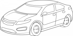 Car Coloring Page Clipart