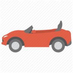 Cabriolet sports car, convertible car, kids car, red car, toy car icon