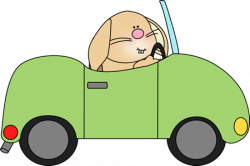 Cute Car Clip Art | ... Car clip art image - bunny rabbit driving a ...