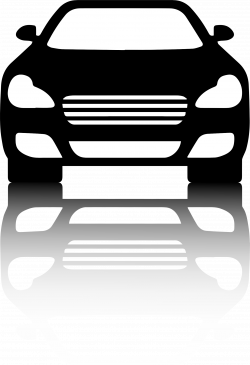 Car vector black and white stock front view - RR collections