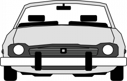Car front banner black and white - RR collections