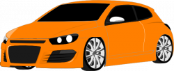 Orange Sports Car Clip Art at Clker.com - vector clip art online ...