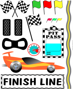 Race car clipart for E's birthday -- Could use some of these for ...