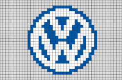 Volkswagen Logo Pixel Art | Pixel art, Minecraft pixel art, Art