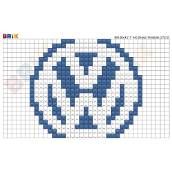 Volkswagen Logo Pixel Art – BRIK