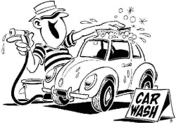 Car wash black and white clipart - Clipartix