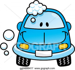 EPS Vector - Car wash blue vector. Stock Clipart ...