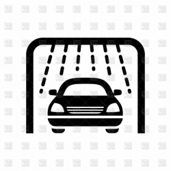 Car Wash Black Icon Vector Clipart | CQRecords