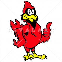 Mascot Clipart Image of A Cardinals Mascot Giving Thumbs Up ...