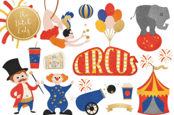Circus & Carnival Show Clipart Set - Vsual