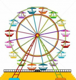 carnival ferris wheel clip art | Ferris wheel vector free ...