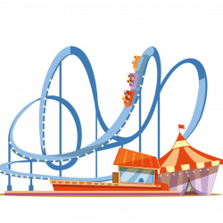 Rollercoaster clipart theme park, Rollercoaster theme park ...